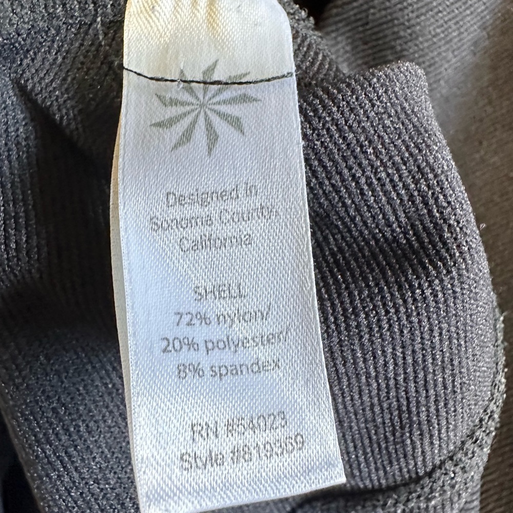 Athleta Wide Leg Cropped Pants Black High Rise Athleisure Yoga Lounge Size S - Picture 5 of 5